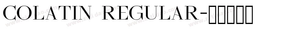 Colatin Regular字体转换